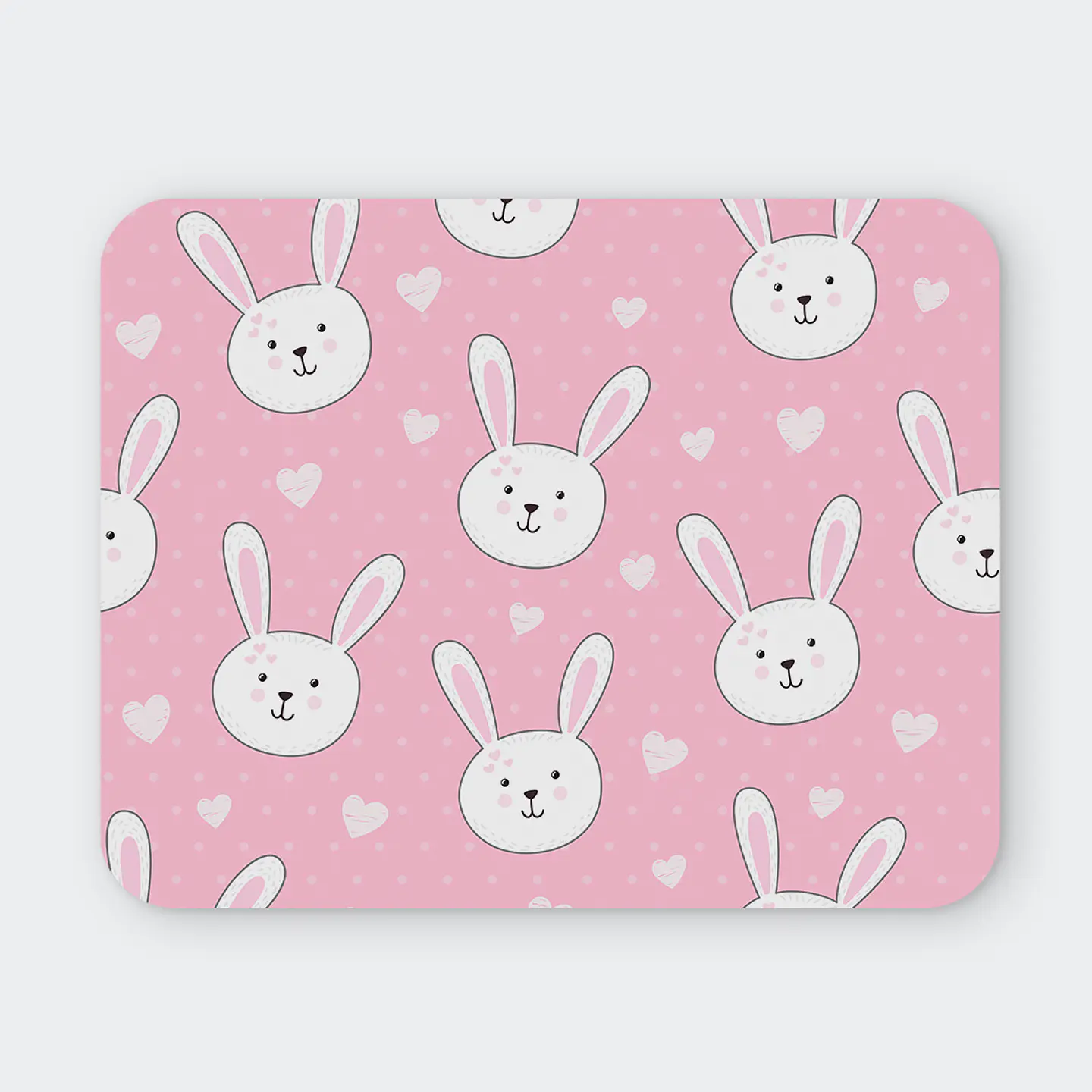 Mousepad 20x24 cm - Diseño Conejitos Pink Cute 1