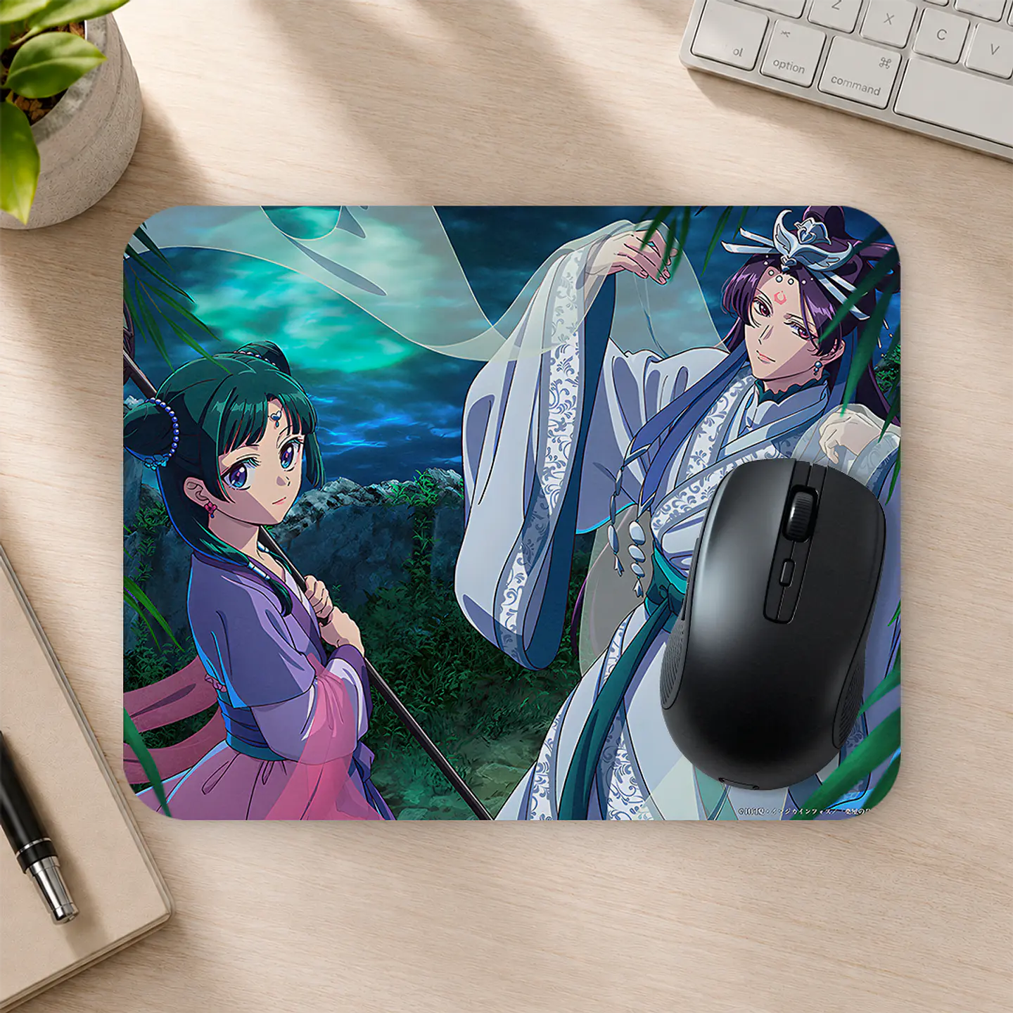 Mousepad 20x24 cm - Diseño Maomao y Jinshi Noche Azul 2