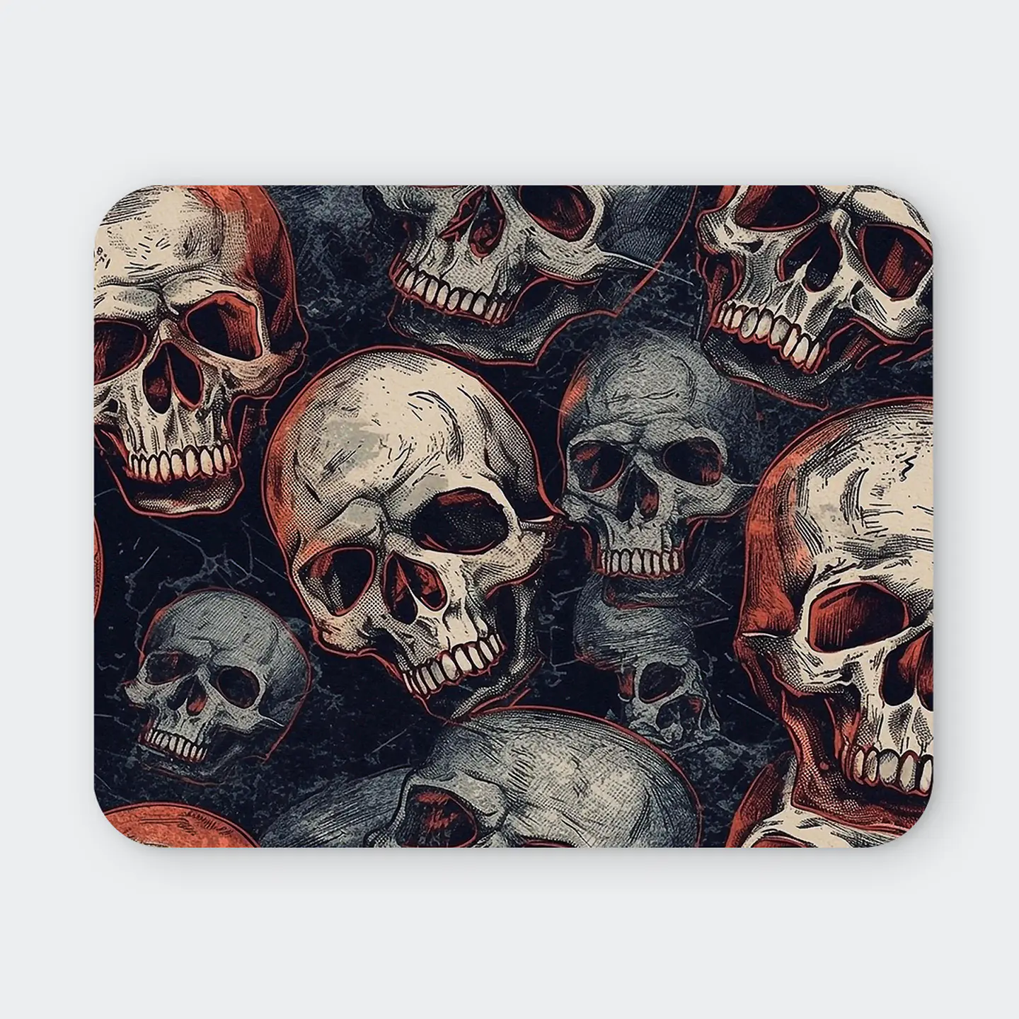 Mousepad 20x24 cm - Diseño Calaveras Vintage Dark 1