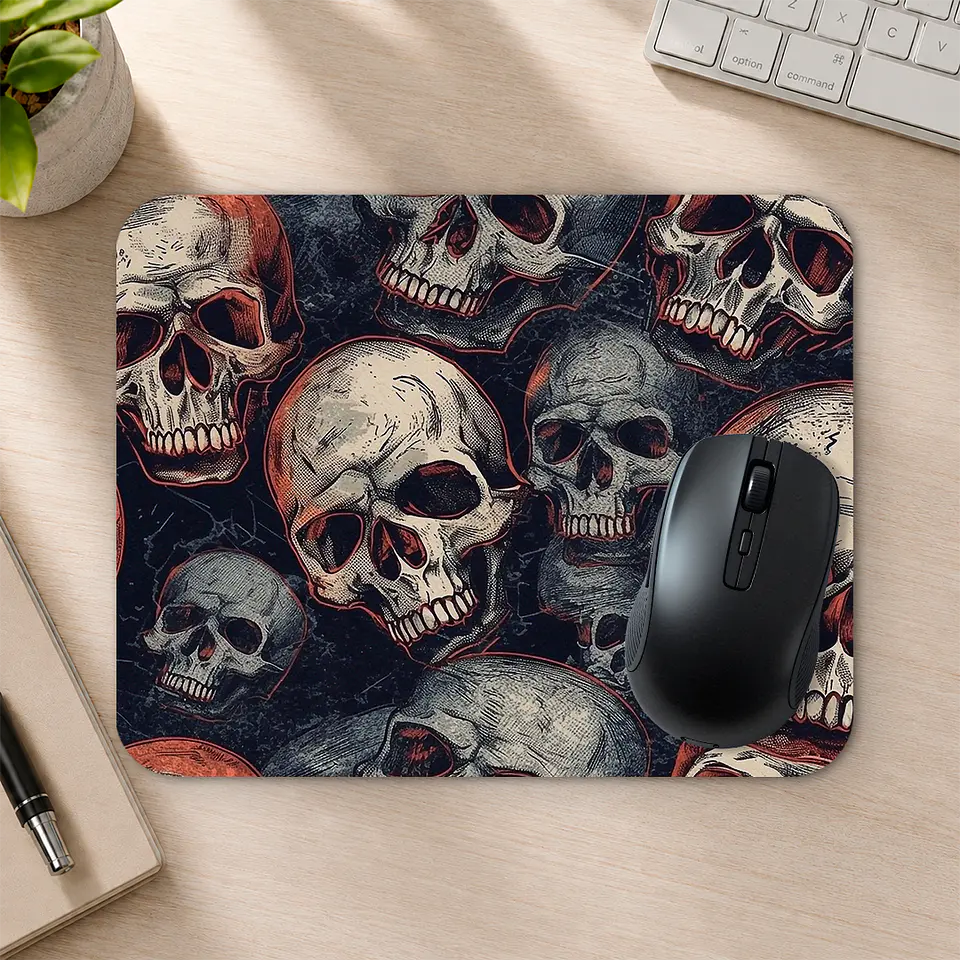 Mousepad 20x24 cm - Diseño Calaveras Vintage Dark 2
