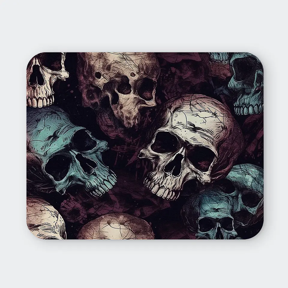 Mousepad 20x24 cm - Diseño Calaveras Oscuras Vintage 1