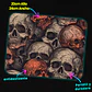 Mousepad 20x24 cm - Diseño Calaveras Rojas Vintage - Miniatura 3