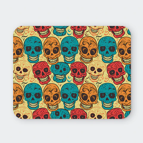 Mousepad 20x24 cm - Diseño Calaveras Día de Muertos