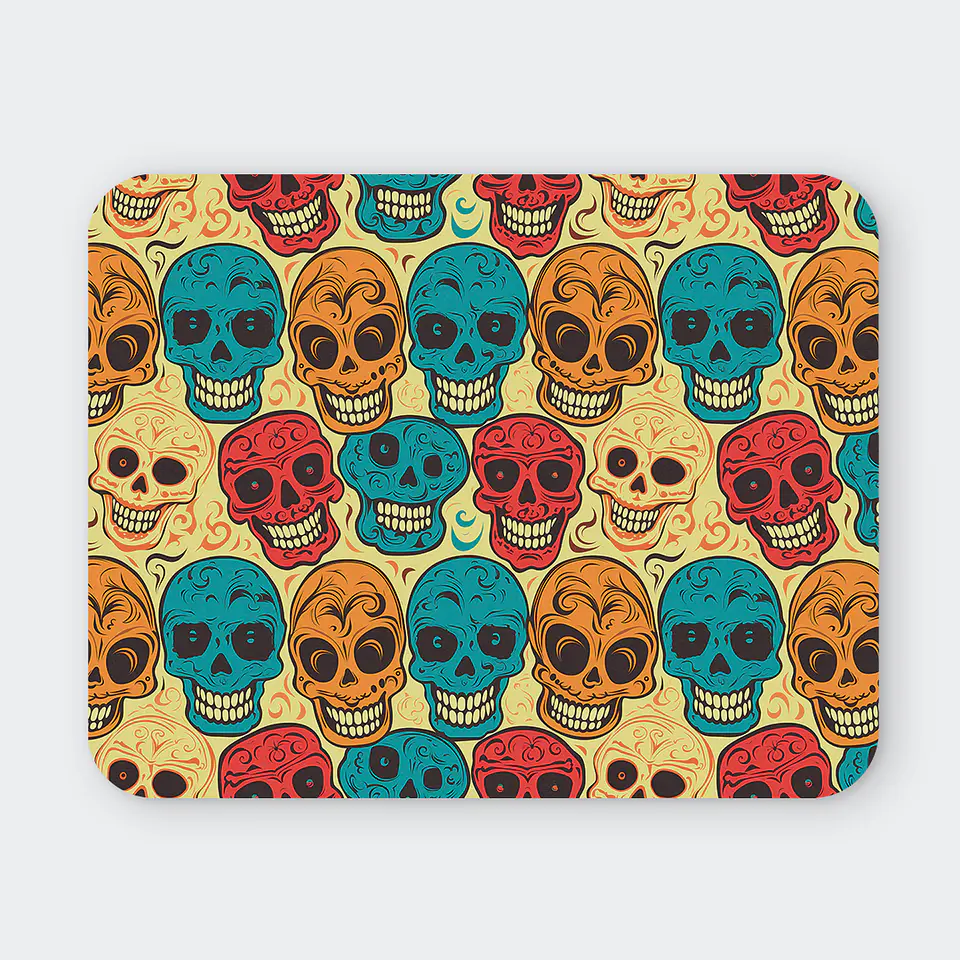 Mousepad 20x24 cm - Diseño Calaveras Día de Muertos 1