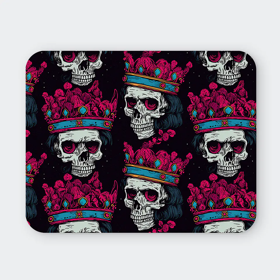 Mousepad 20x24 cm - Diseño Calavera con Corona 1