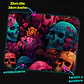 Mousepad 20x24 cm - Diseño Calaveras de Colores - Miniatura 3
