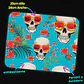 Mousepad 20x24 cm - Diseño Calaveras Tropicales con Lentes - Miniatura 3