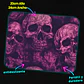 Mousepad 20x24 cm - Diseño Calaveras Moradas Dark - Miniatura 3