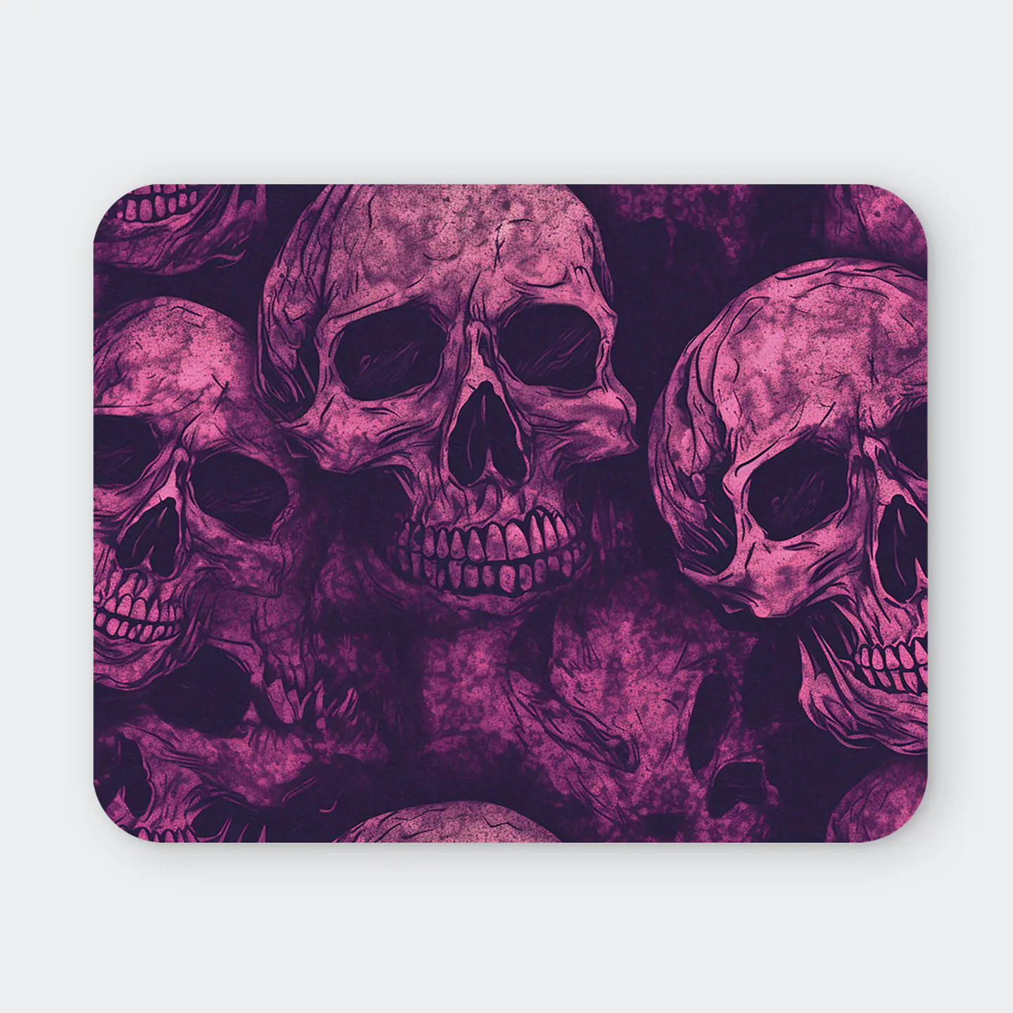 Mousepad 20x24 cm - Diseño Calaveras Moradas Dark 1