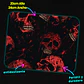 Mousepad 20x24 cm - Diseño Calaveras Rojas sobre Fondo Negro - Miniatura 3