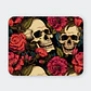 Mousepad 20x24 cm - Diseño Calaveras con Rosas Rojas Vintage - Miniatura 1