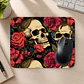 Mousepad 20x24 cm - Diseño Calaveras con Rosas Rojas Vintage - Miniatura 2