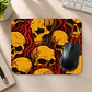 Mousepad 20x24 cm - Diseño Calaveras Amarillas con Fuego Rojo - Miniatura 2