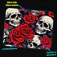 Mousepad 20x24 cm - Diseño Calaveras con Rosas Rojas Clásicas - Miniatura 3