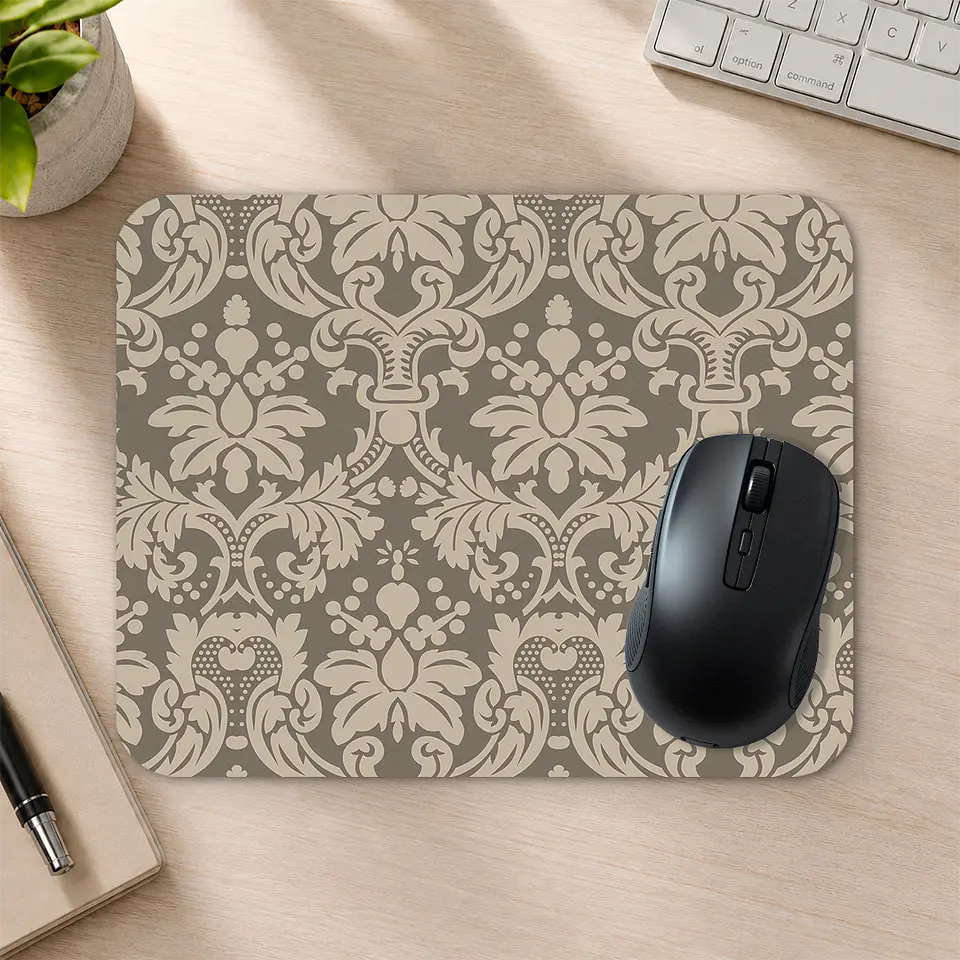 Mousepad 20x24 cm - Diseño Ornamental Beige Vintage 2