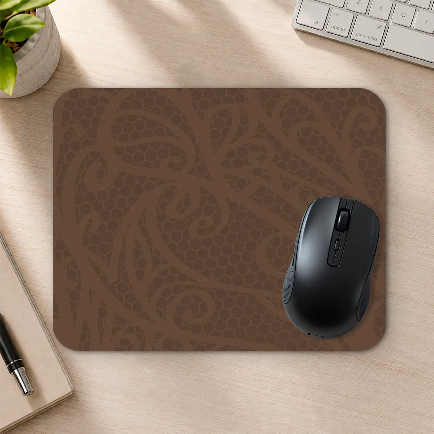 Mousepad 20x24 cm - Diseño Ornamental Café Vintage 2