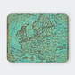 Mousepad 20x24 cm - Diseño Mapa Antiguo Europa Turquesa - Miniatura 1