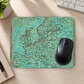 Mousepad 20x24 cm - Diseño Mapa Antiguo Europa Turquesa - Miniatura 2