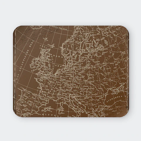 Mousepad 20x24 cm - Diseño Mapa Antiguo Europa Café