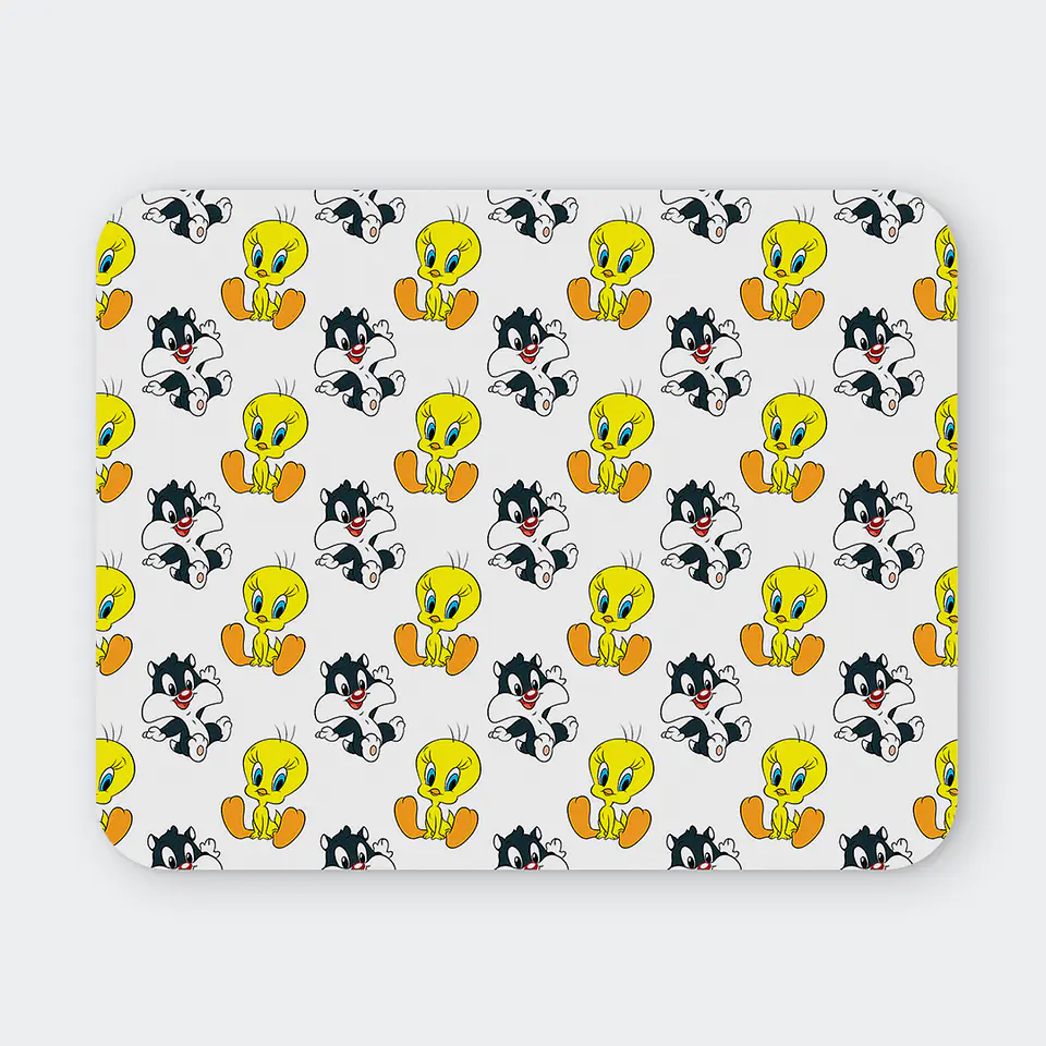 Mousepad 20x24 cm - Diseño Piolín y Silvestre Retro 1