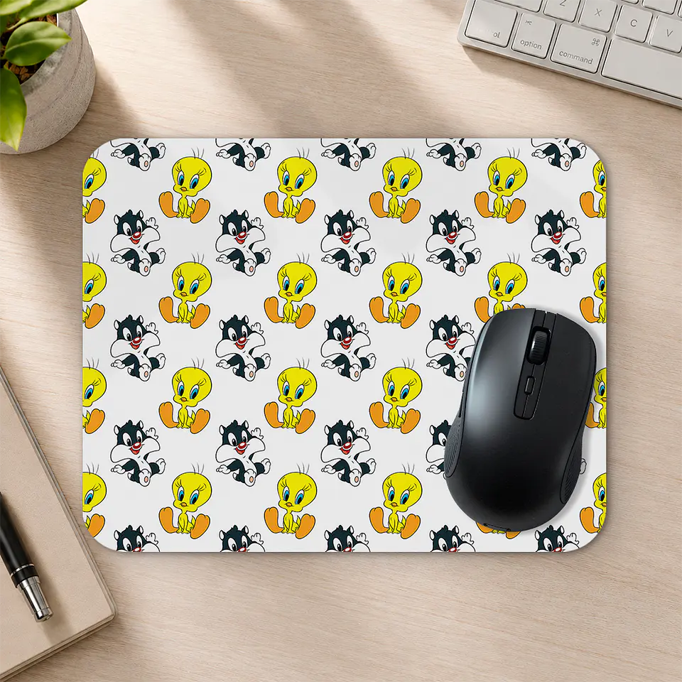 Mousepad 20x24 cm - Diseño Piolín y Silvestre Retro 2