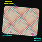 Mousepad 20x24 cm - Diseño Cuadrillé Pastel Rosa y Turquesa - Miniatura 3