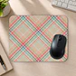 Mousepad 20x24 cm - Diseño Cuadrillé Pastel Rosa y Turquesa - Miniatura 2