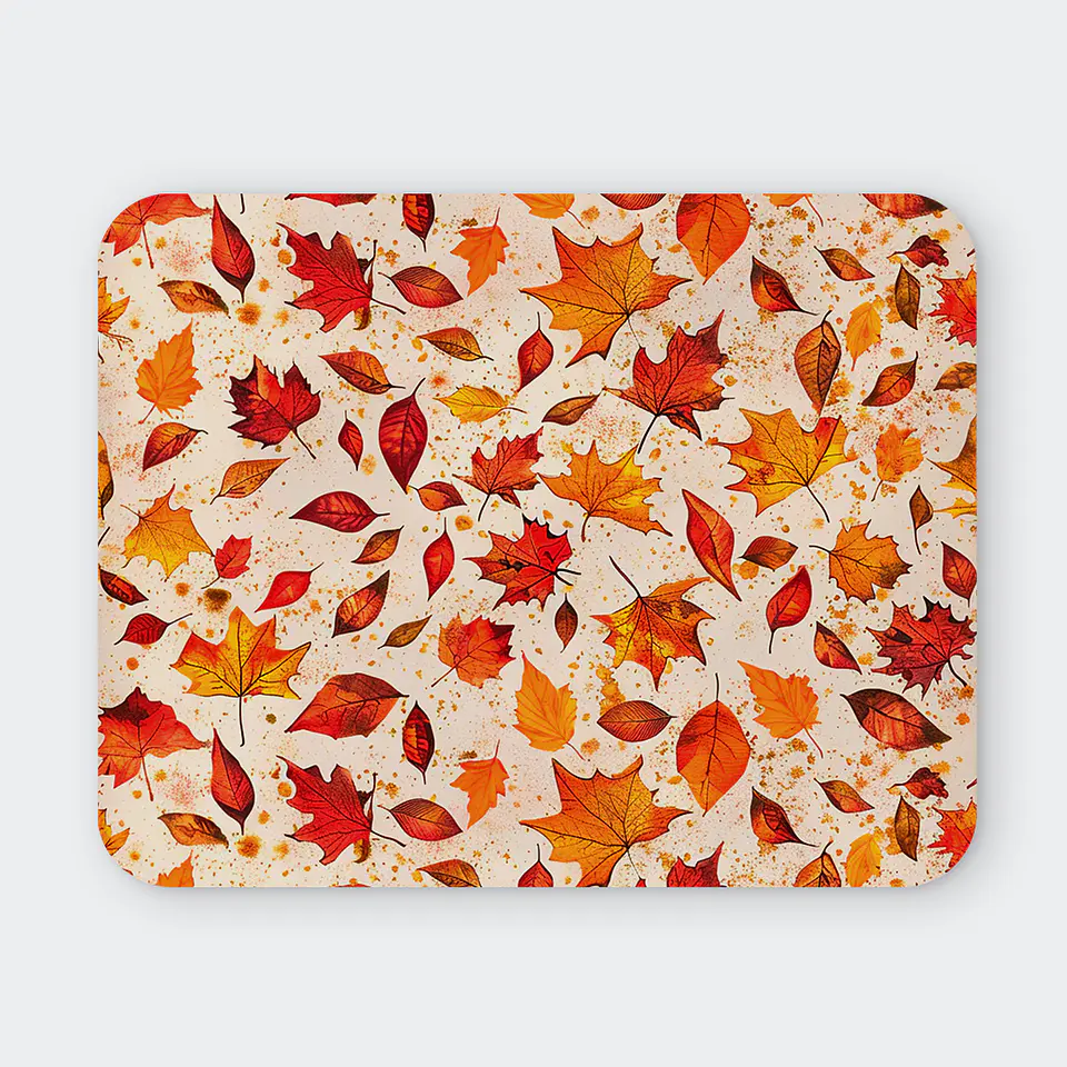 Mousepad 20x24 cm - Diseño Hojas de Otoño Acuarela 1