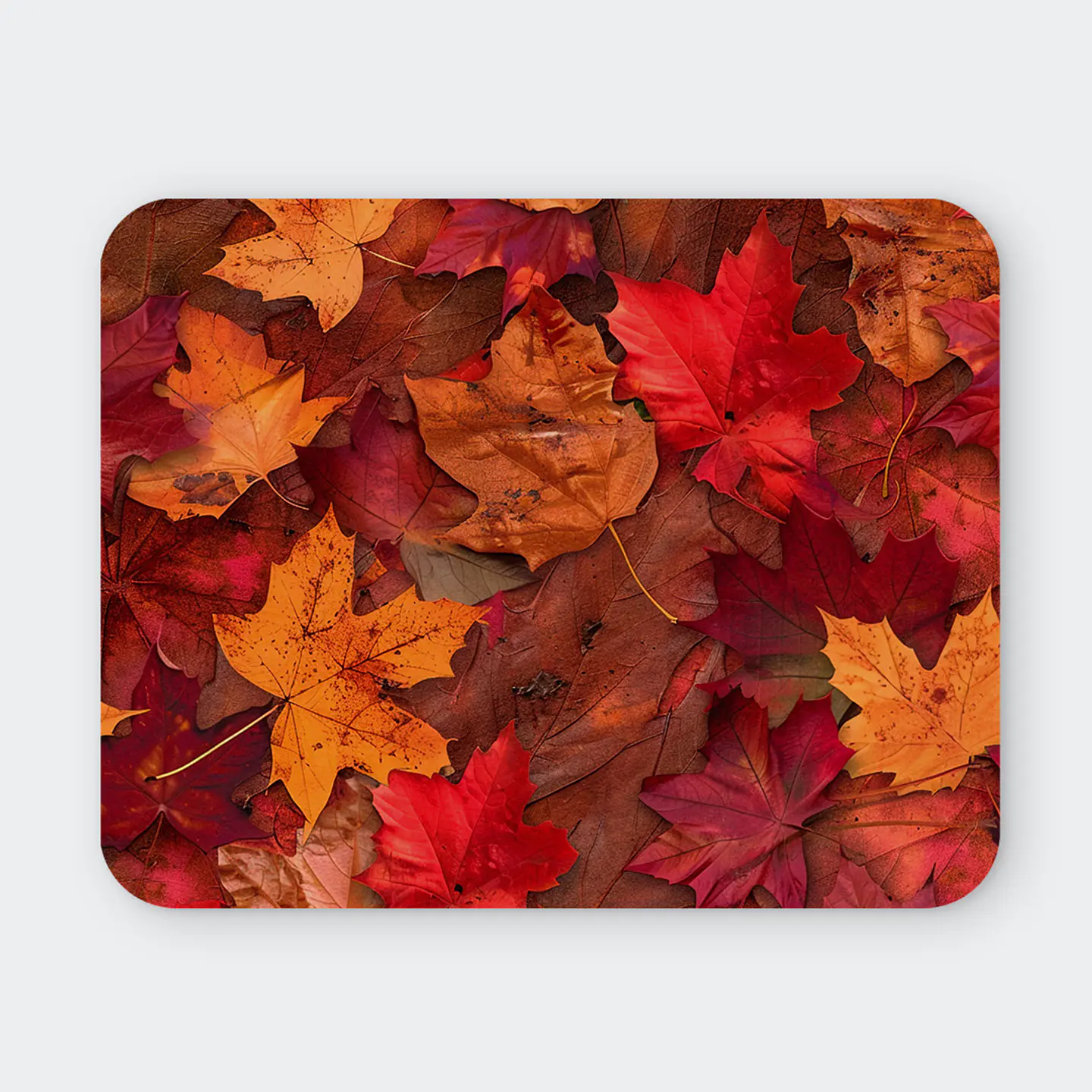 Mousepad 20x24 cm - Diseño Hojas de Otoño Realistas 1