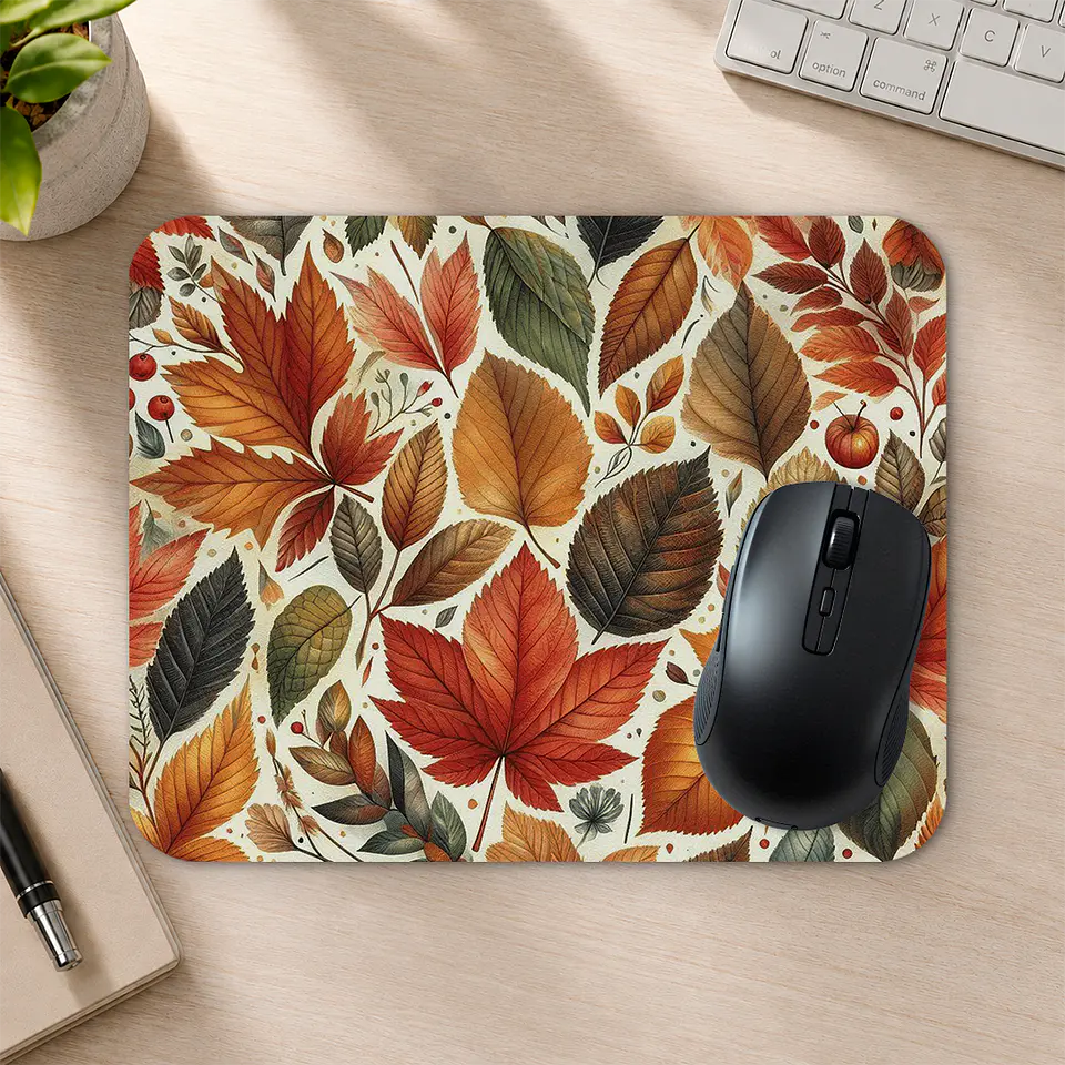 Mousepad 20x24 cm - Diseño Hojas de Otoño Botánicas 2