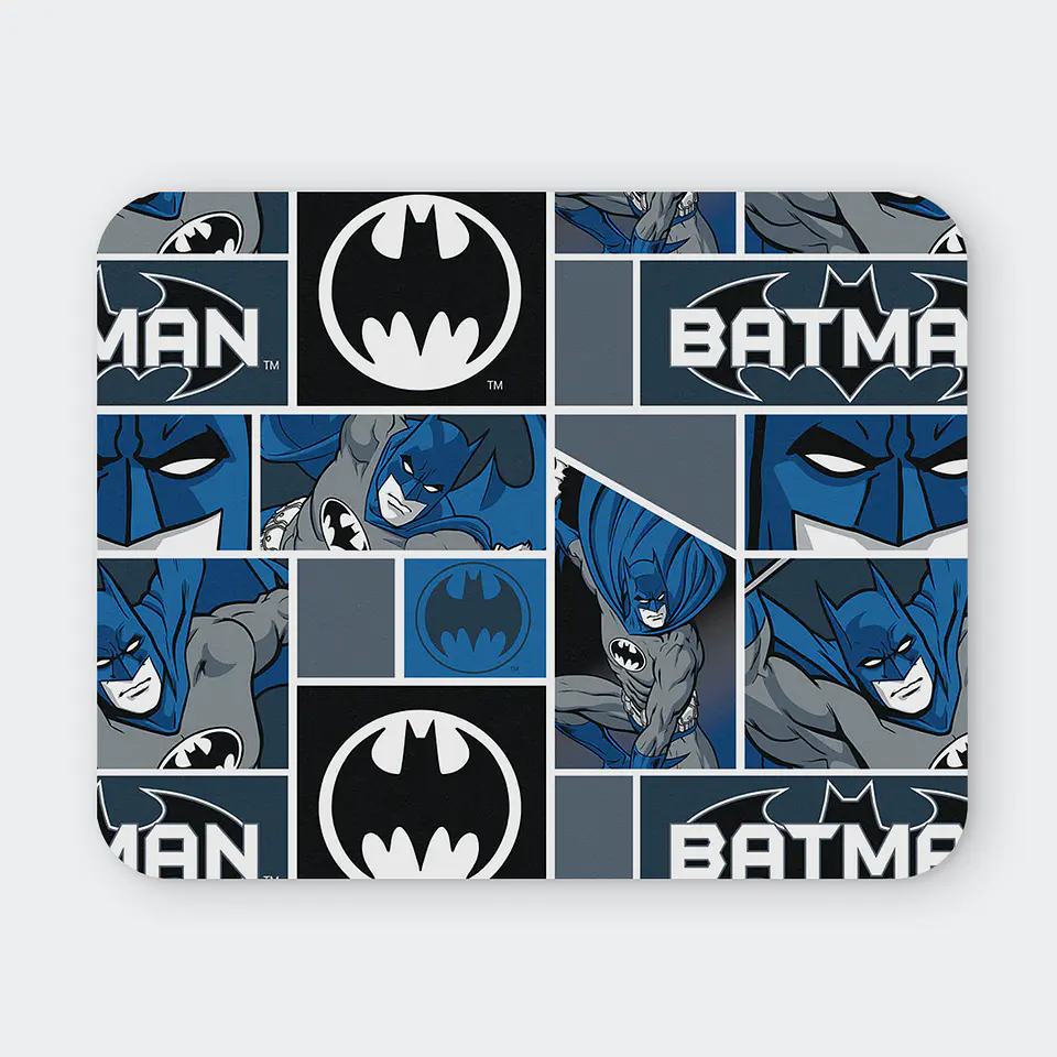 Mousepad 20x24 cm - Diseño Batman Cómic Azul 1