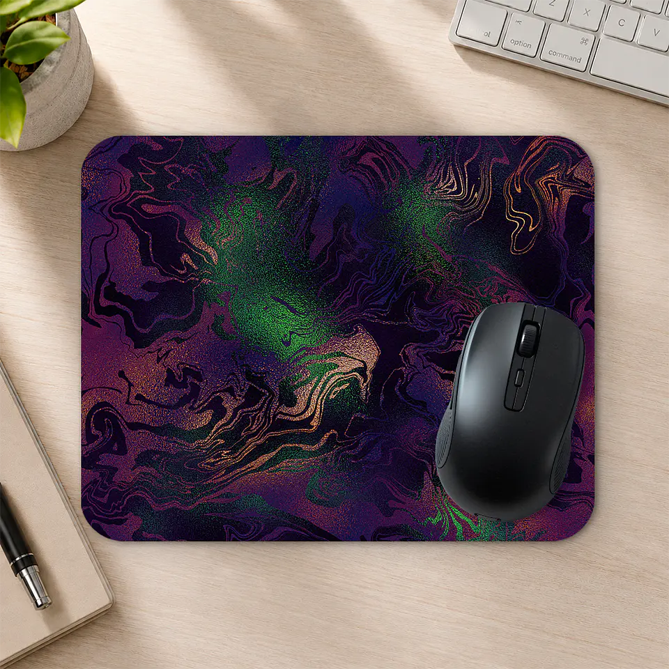 Mousepad 20x24 cm - Diseño Abstracto Galaxia Morada 2