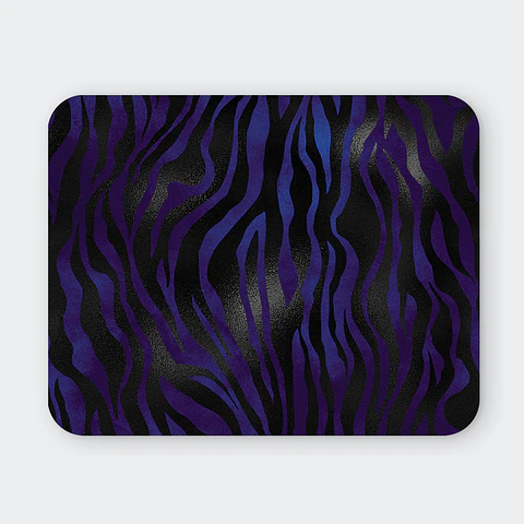 Mousepad 20x24 cm - Diseño Animal Print Cebra Morado y Azul