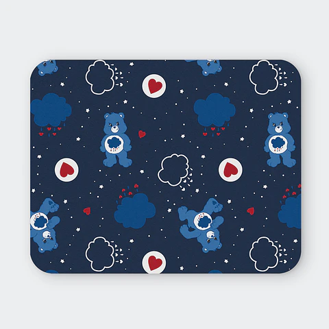 Mousepad 20x24 cm - Diseño Osito Cariñosito Gruñón Azul