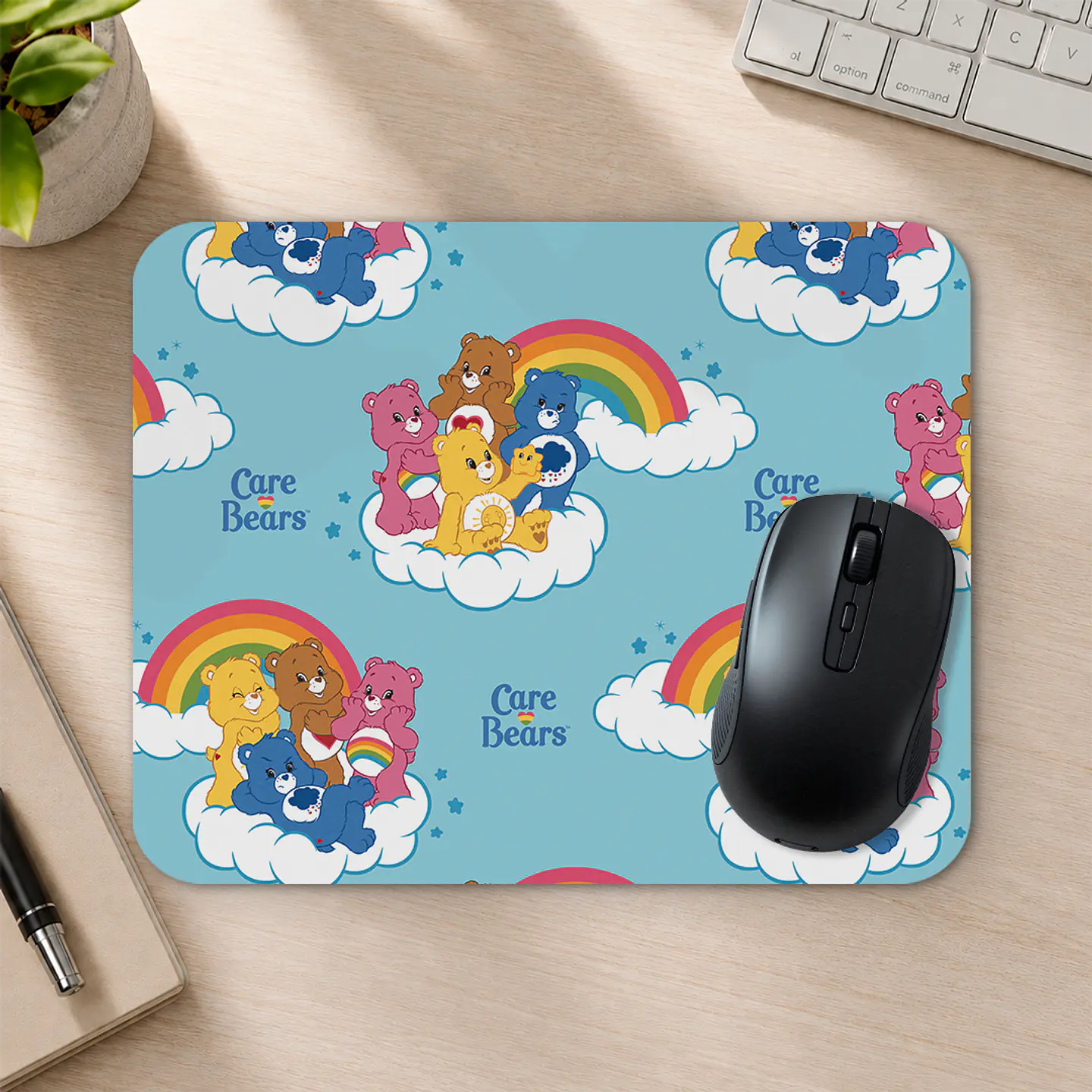 Mousepad 20x24 cm - Diseño Ositos Cariñositos Care Bears Arcoíris 2