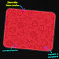Mousepad 20x24 cm - Diseño Rosas Lineales Fondo Rojo - Miniatura 3
