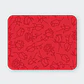 Mousepad 20x24 cm - Diseño Rosas Lineales Fondo Rojo - Miniatura 1