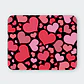 Mousepad 20x24 cm - Diseño Corazones Rosados sobre Fondo Negro - Miniatura 1