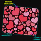 Mousepad 20x24 cm - Diseño Corazones Rosados sobre Fondo Negro - Miniatura 3