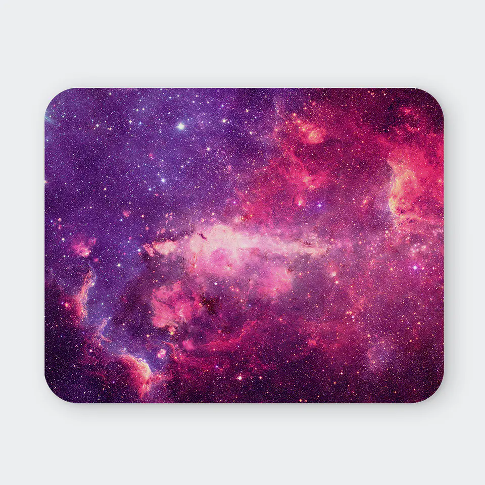 Mousepad 20x24 cm - Diseño Nebulosa Galáctica Morada y Rosada 1