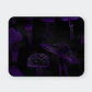 Mousepad 20x24 cm - Diseño Hongos Morados sobre Fondo Negro - Miniatura 1