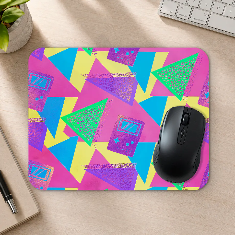 Mousepad 20x24 cm - Diseño Gamer Retro Neón 2