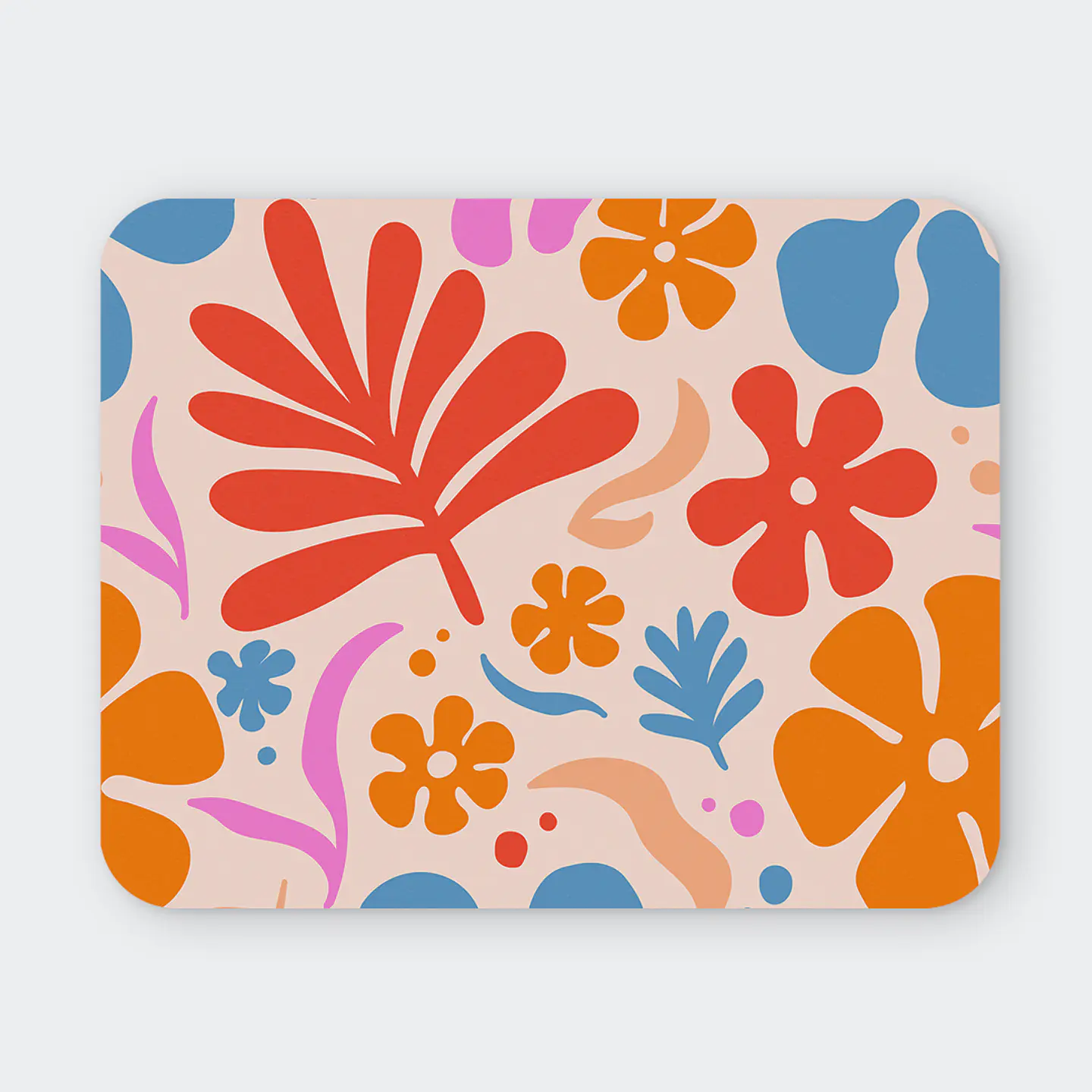Mousepad 20x24 cm - Diseño Flores Abstractas Coloridas 1