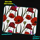 Mousepad 20x24 cm - Diseño Amapolas Rojas sobre Fondo Blanco - Miniatura 3