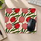 Mousepad 20x24 cm - Diseño Tulipanes Rojos y Rosados - Miniatura 2