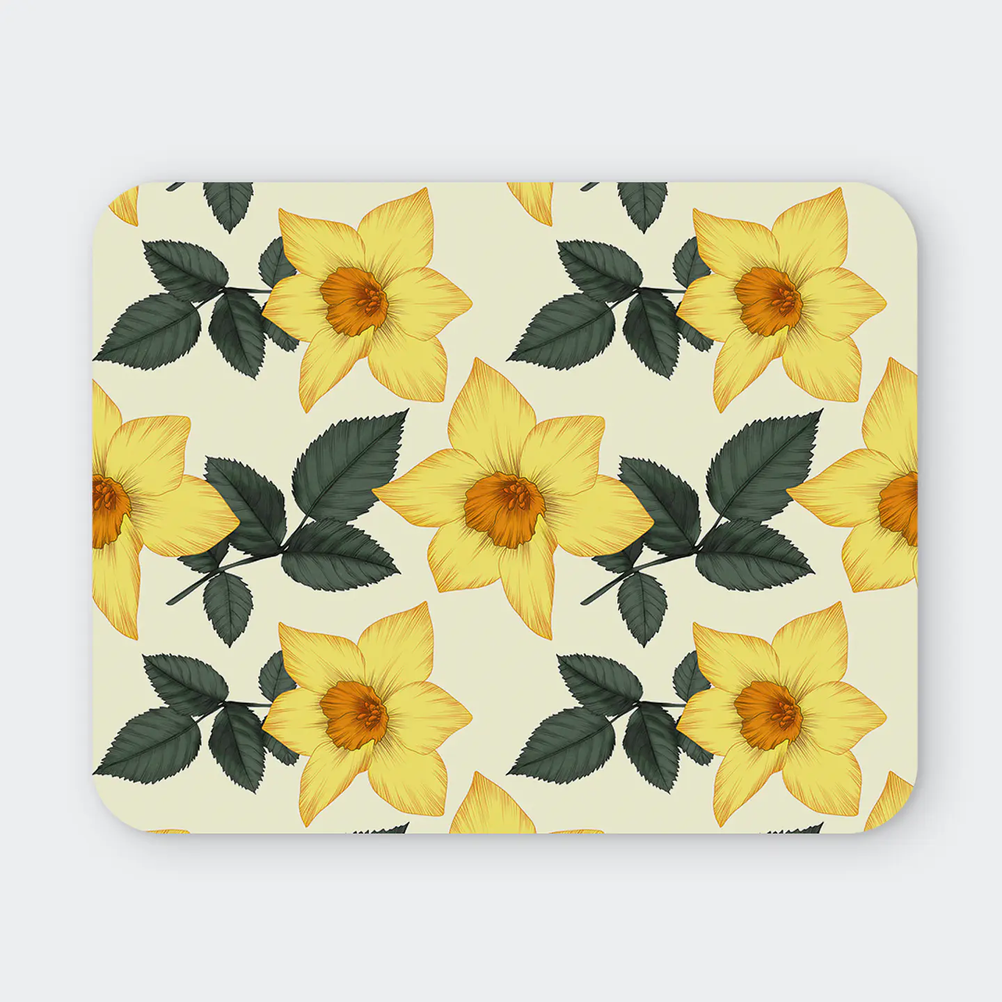 Mousepad 20x24 cm - Diseño Flores Narcisos Amarillos 1