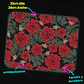 Mousepad 20x24 cm - Diseño Rosas Rojas sobre Fondo Oscuro - Miniatura 3