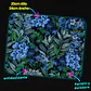 Mousepad 20x24 cm - Diseño Flores Azules Fondo Oscuro - Miniatura 3