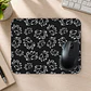 Mousepad 20x24 cm - Diseño Flores de Loto Blancas Fondo Negro - Miniatura 2