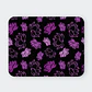 Mousepad 20x24 cm - Diseño Flores de Loto Moradas Fondo Negro - Miniatura 1